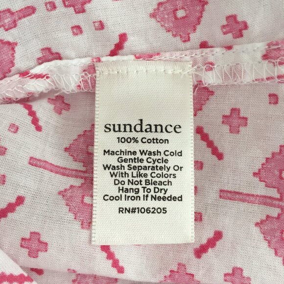 Sundance Pink and White Aztec Print Button-Up Blouse Size XL - Picture 9 of 9